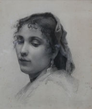 ../Victorian Naturalistic Portrait of a Lady by French School Richard Taylor Fine Art