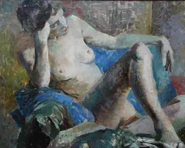../Scottish 1940's Slade School Nude by Harry Jefferson Barnes Richard Taylor Fine Art
