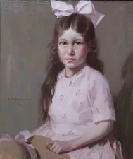 ../Scottish 1919 Portrait of a Girl by James Bell Anderson at Richard Taylor Fine Art