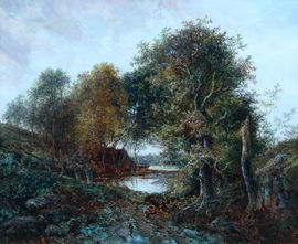 ../Solitude Westphalia Germany Landscape oil painting by Joseph Thors Richard Taylor Fine Art