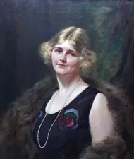 ../British 1920's Art Deco Portrait of a Lady by Leon Sprinck at Richard Taylor Fine Art