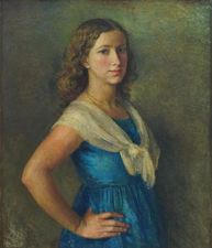 ../British 1920's Portrait of a Lady by Lionel Ellis Richard Taylor Fine Art