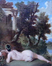 ../Nude in an Arcadian Landscape by Issac Moucheron Richard Taylor Fine Art