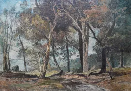 ../British 1930's  Woodland Path by Oliver Hall Richard Taylor Fine Art