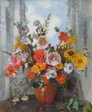 ../British Thirties Floral Still Life by Theresa Copnall Richard Taylor Fine Art