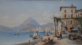 ../Bay of Naples Italy British Victorian Art by Thomas Leeson Rowbotham Richard Taylor Fine Art