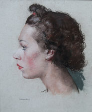 ../Profile Portrait of a Woman  by William Dring Richard Taylor Fine Art
