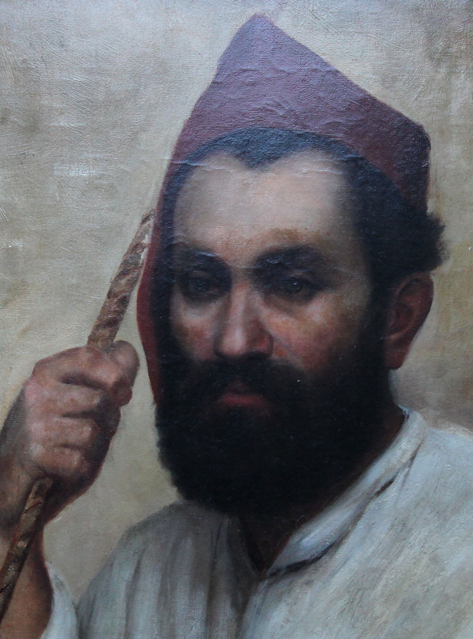 Turkish School - Portrait of an Oriental Man - Arab Head ...