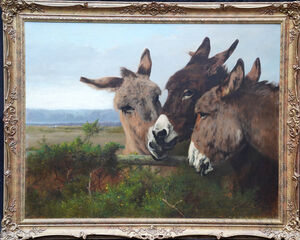 Arthur Batt - Three Donkeys -  Richard Taylor Fine Art