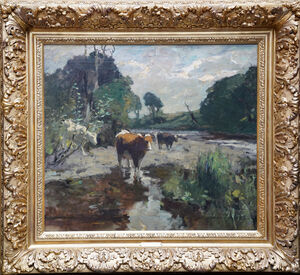 Bertram Priestman -River Wharf - Richard Taylor Fine Art (