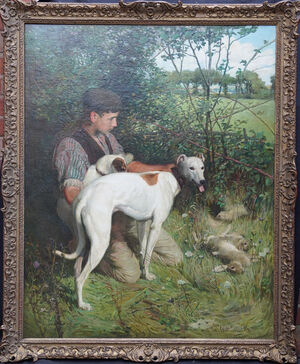 Edwin Noble - Edwardian - Greyhound Dog - Richard Taylor Fine Art