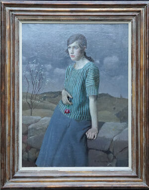 Harold Harvey - Clara -mNewlyn School - Richard Taylor Fine Art