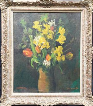 Jacob Kramer - Post impressionist Floral Still Life  - Richard Taylor Fine Art 