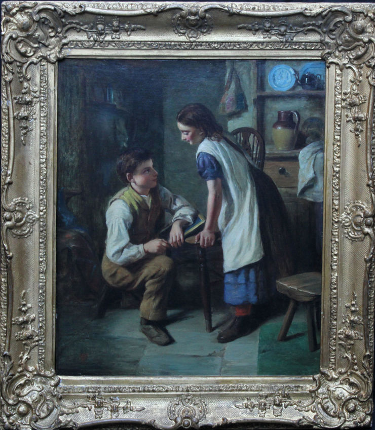 Victorian Genre The Marriage Proposal by Joseph Clark at Richard Taylor Fine Art