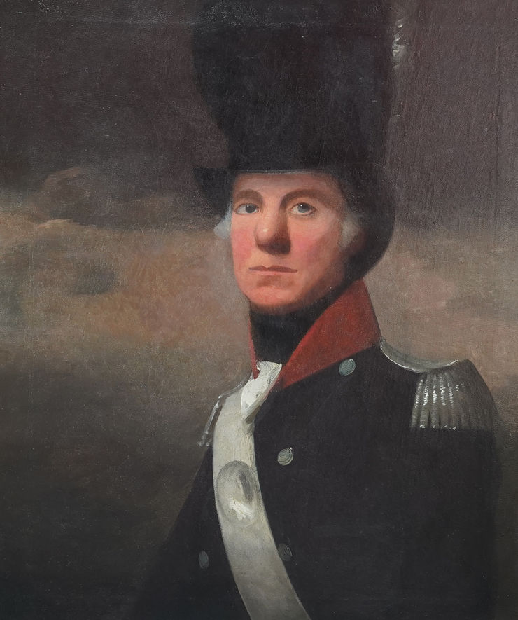 British Old Master Military Portrait by Henry Raeburn circle Richard Taylor Fine Art