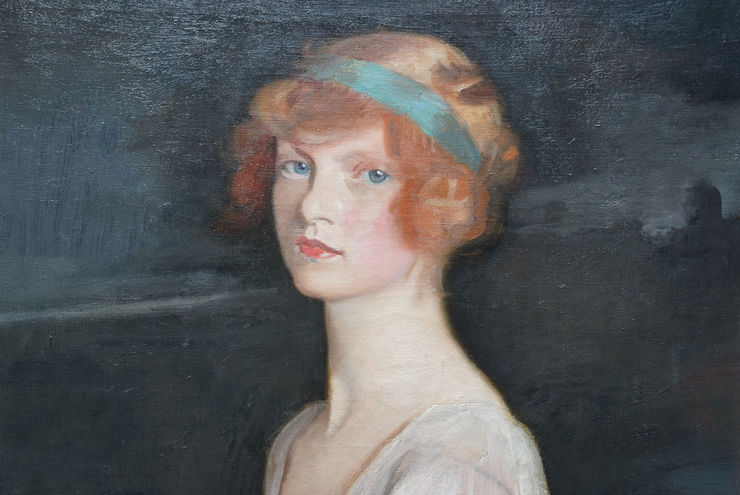 Twenties Female Portrait by Harrington Mann  Richard Taylor Fine Art