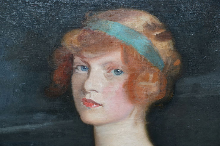 Glasgow Boy Portrait oil painting by Scottish Harrington Mann at Richard Taylor Fine Art