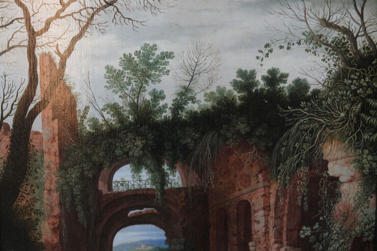 Laban Demanding the Return of Teraphim from Rachel by Willem van Nieulandt at Richard Taylor Fine Art