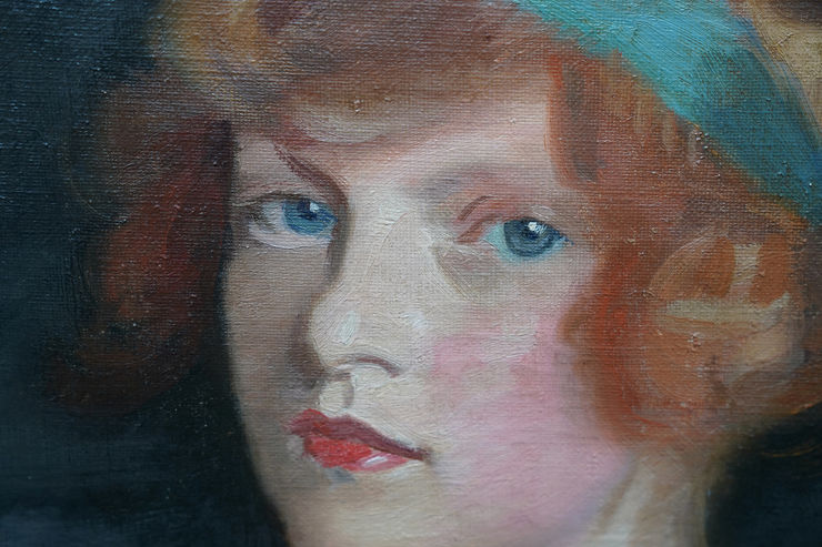 Scottish 1920's Female Portrait by Harrington Mann  Richard Taylor Fine Art