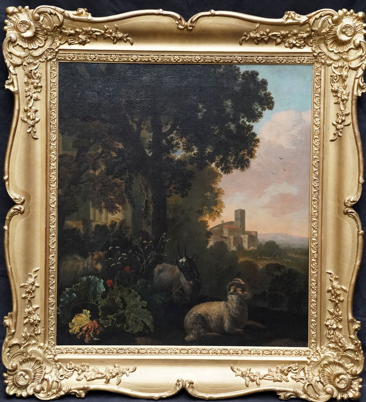 Dutch Old Master Animals in a Landscape by Abraham Begeyn at Richard Taylor Fine Art