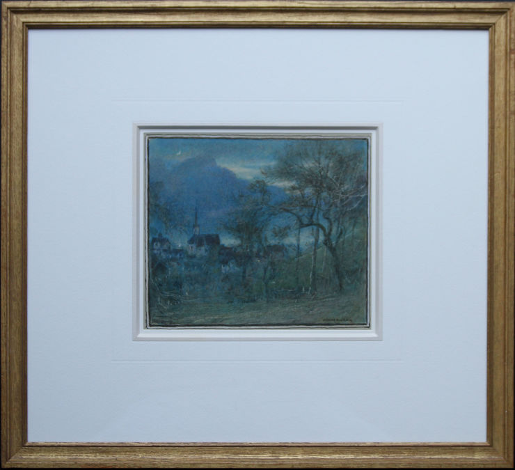 Swiss Alps 1920's watercolour by Albert Goodwin  at Richard Taylor Fine Art