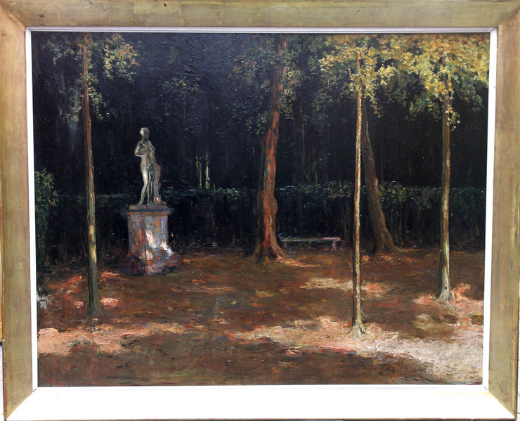 Garden Landscape Versailles by Scottish Impressionist  Alexander Jamieson at Richard Taylor Fine Art