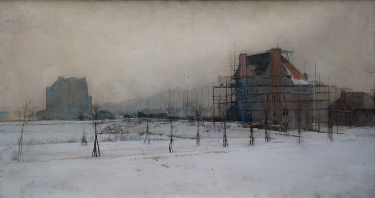 Alfred East - The New Neighbourhood   - Richard Taylor Fine Art
