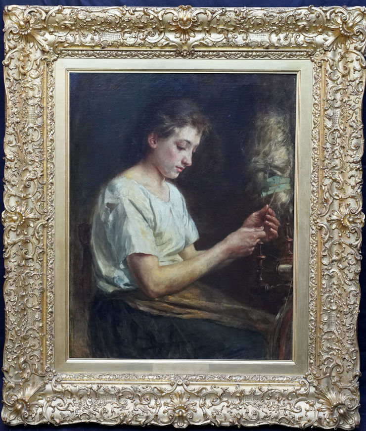 Belgian Female Portrait by Alfred Ronner at Richard Taylor Fine Art