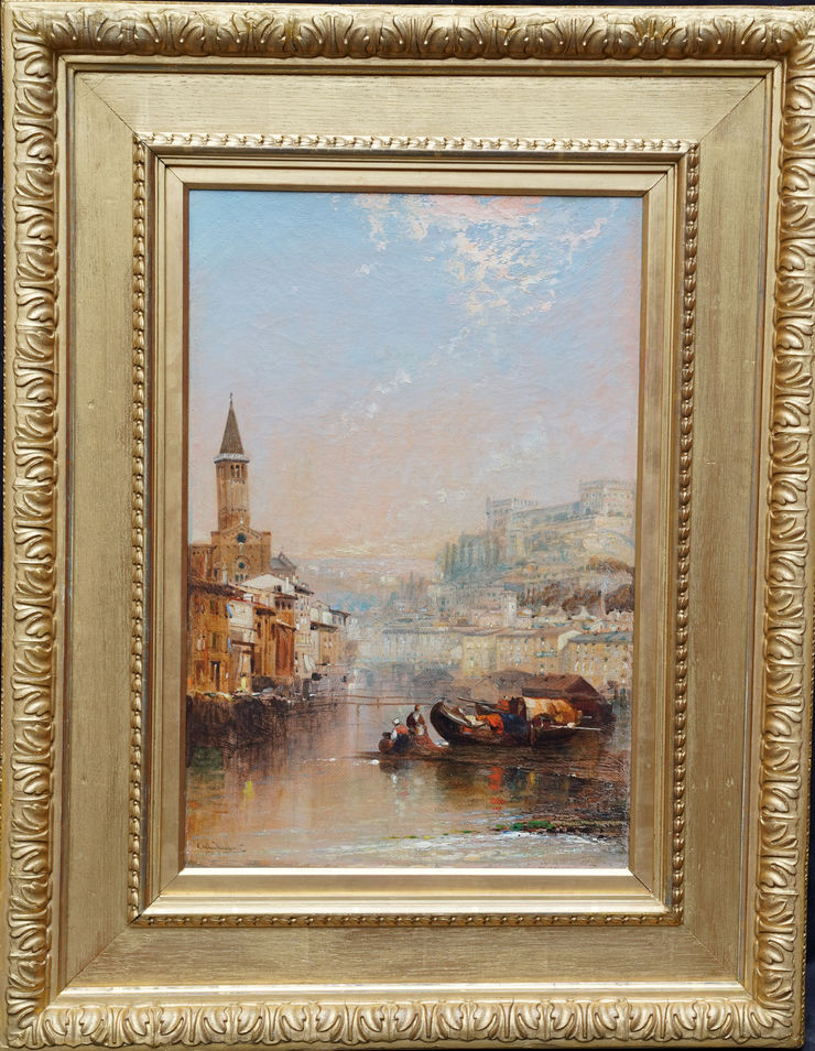 Verona British Marine Painting by Arthur Joseph Meadows at Richard Taylor Fine Art