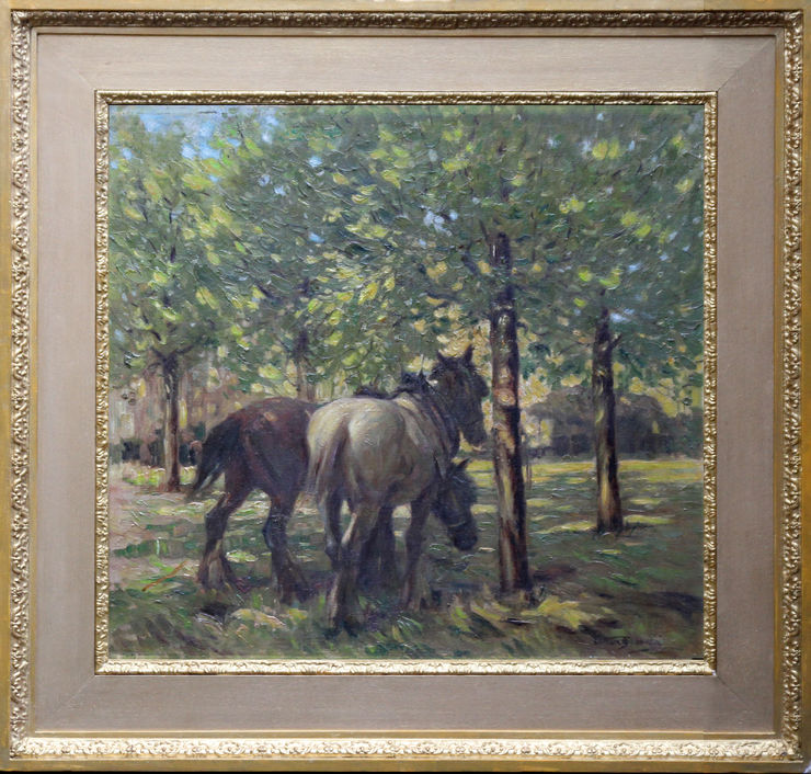 Portrait of Horses in Landscape by Arthur Spooner at Richard Taylor Fine Art