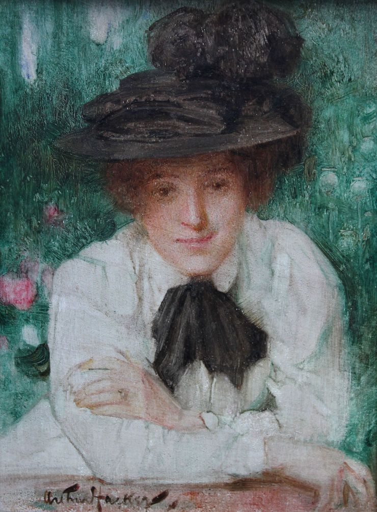 Portrait of an Edwardian Lady by Arthur Hacker Richard Taylor Fine Art
