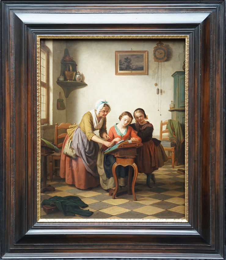 Belgian Interior Portrait by Basile De Loose at Richard Taylor Fine Art