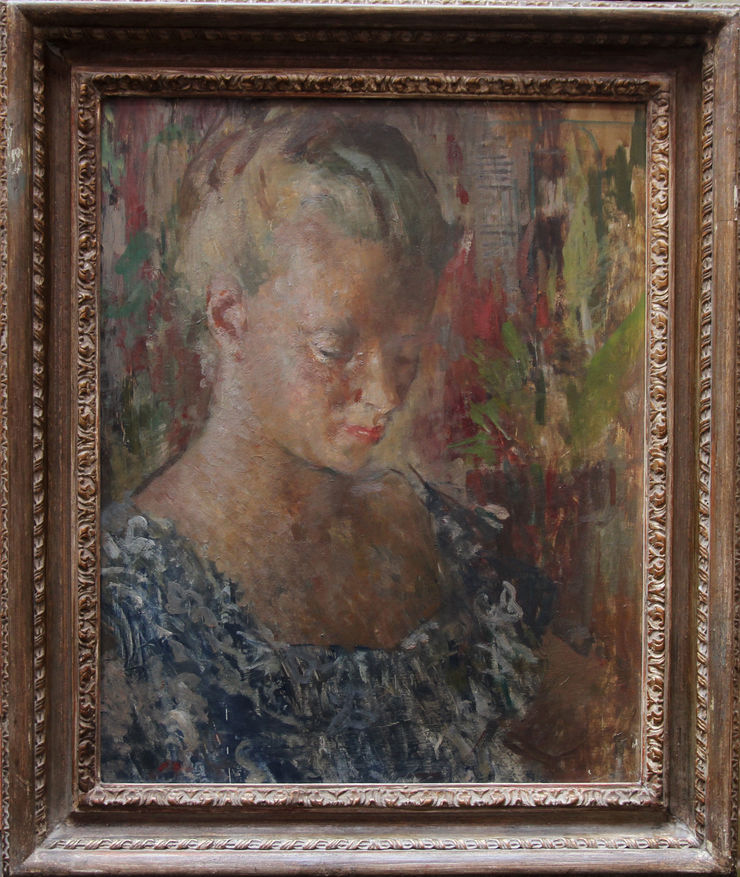 Pauline British Portrait by Bernard Fleetwood Walker  at Richard Taylor Fine Art