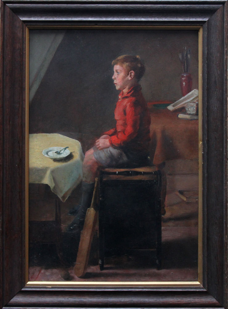 The Young Cricketer by British Slade School at Richard Taylor Fine Art