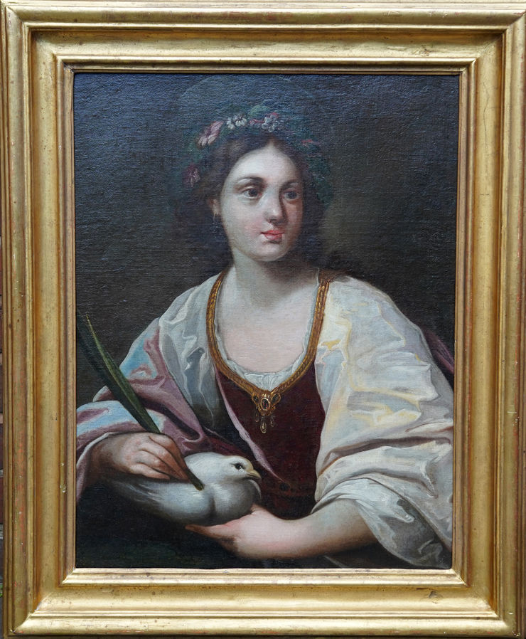 Venetian Religious Portrait of St Catherine by Carlo Dolci at Richard Taylor Fine Art