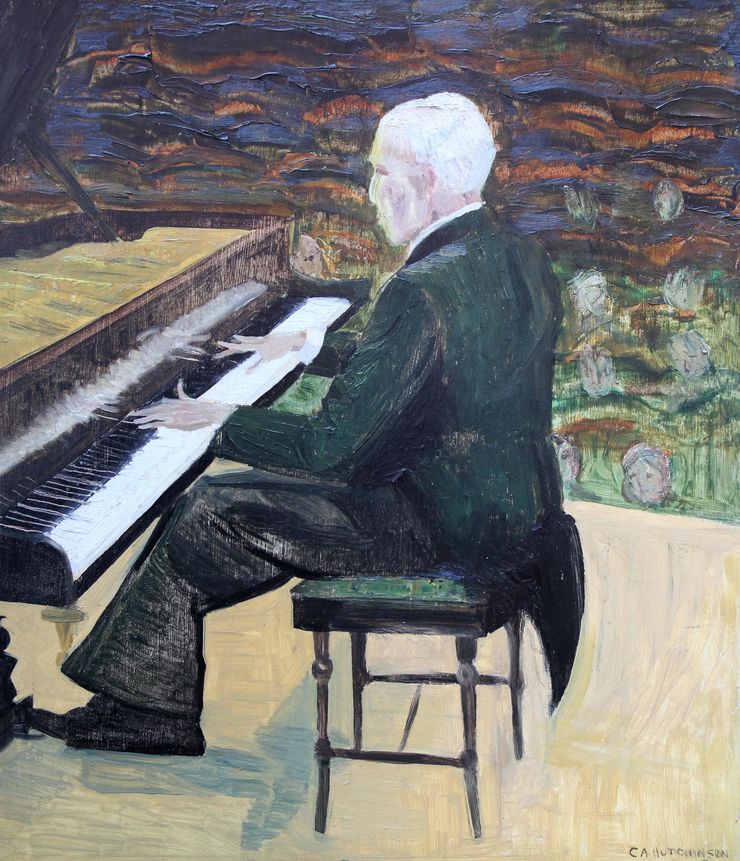 British Post Impressionist Pianist by Caroline Hutchinson Richard Taylor Fine Art