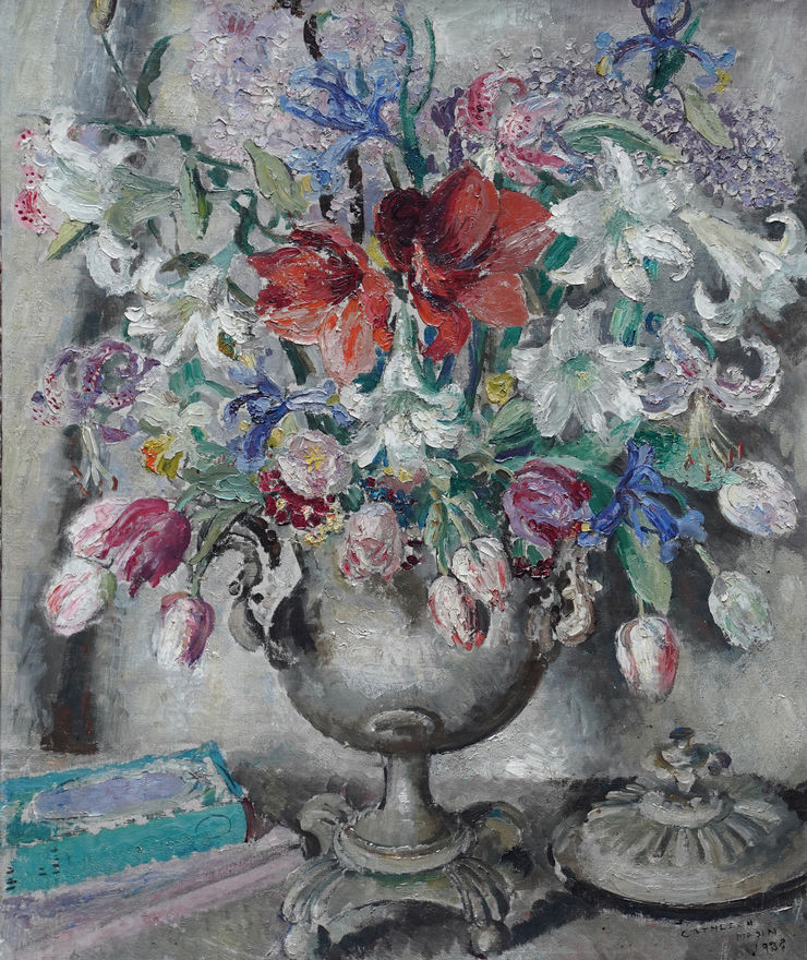 British 1930's Still Life Floral by Cathleen Mann Richard Taylor Fine Art
