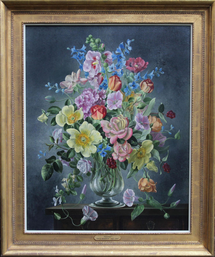 Summer Arrangement Floral art by Cecil Kennedy at Richard Taylor Fine Art