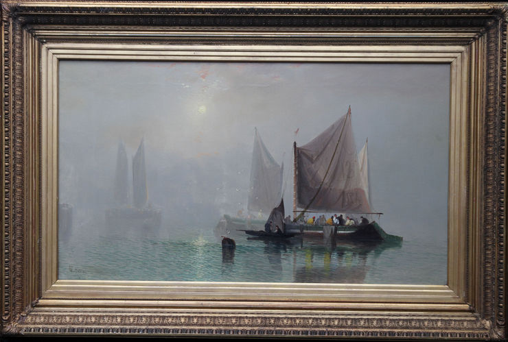 Victorian British Marine Evening Glow by Charles Webster  at Richard Taylor Fine Art