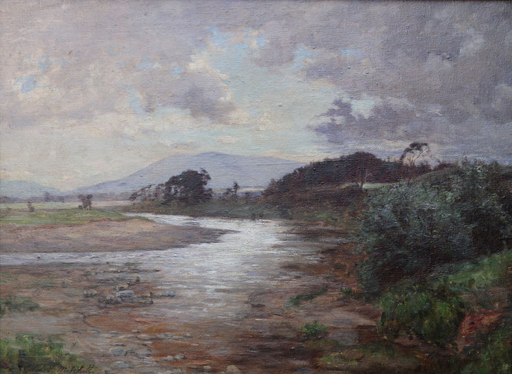 Impressionist Scottish River Landscape by Colin Gillespie Mitchell Richard Taylor Fine Art