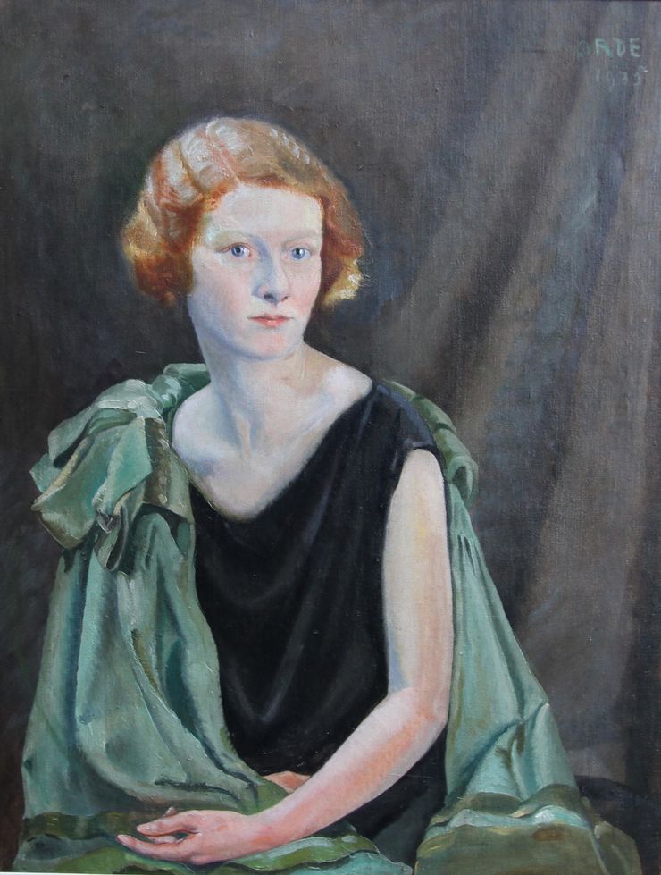 Art Deco Woman in Black by Cuthbert Orde Richard Taylor Fine Art