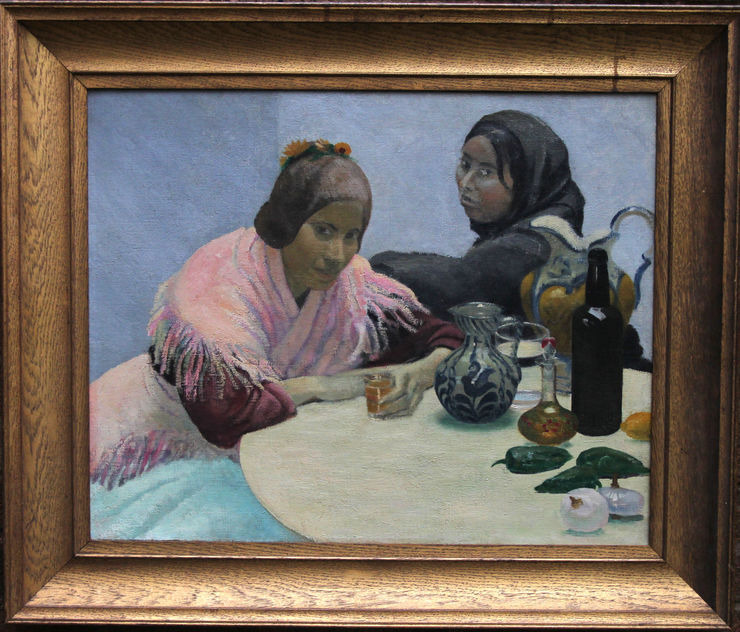 Two Women in a Cafe by Darsie Japp at Richard Taylor Fine Art