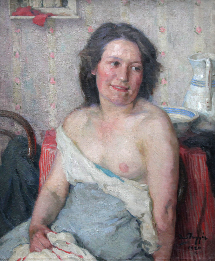 Scottish 1920's Portrait of a Woman by David Foggie Richard Taylor Fine Art