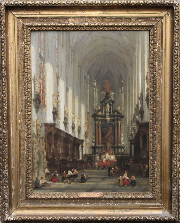 David Roberts  - St Pauls Antwerp- British Old Master- Richard Taylor Fine Art