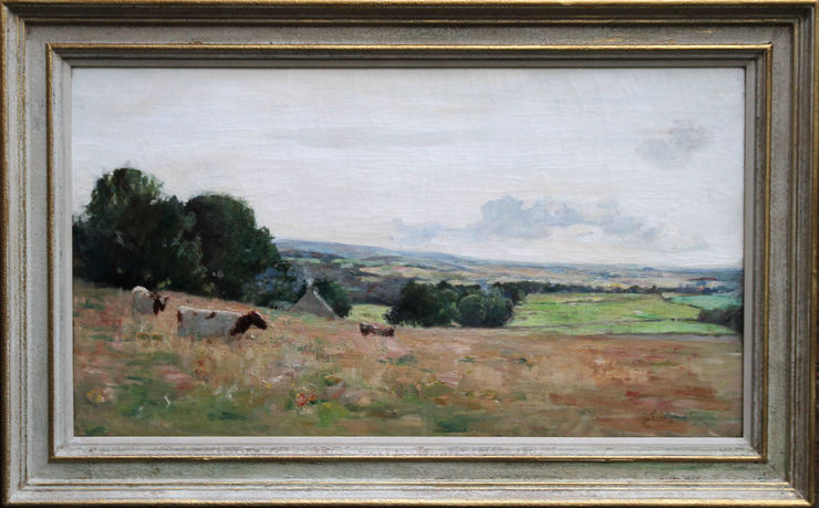 Scottish Impressionist Cattle in Landscape by David Forrester Wilson at Richard Taylor Fine Art