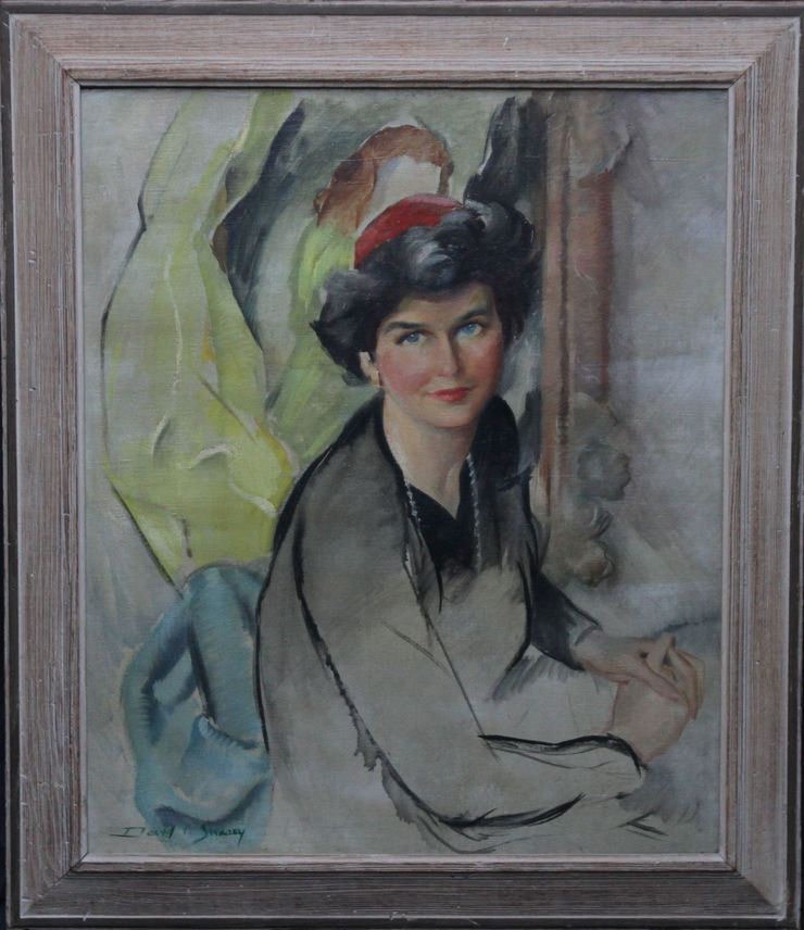 Post Impressionist Portrait of Woman by David L Swasey at Richard Taylor Fine Art