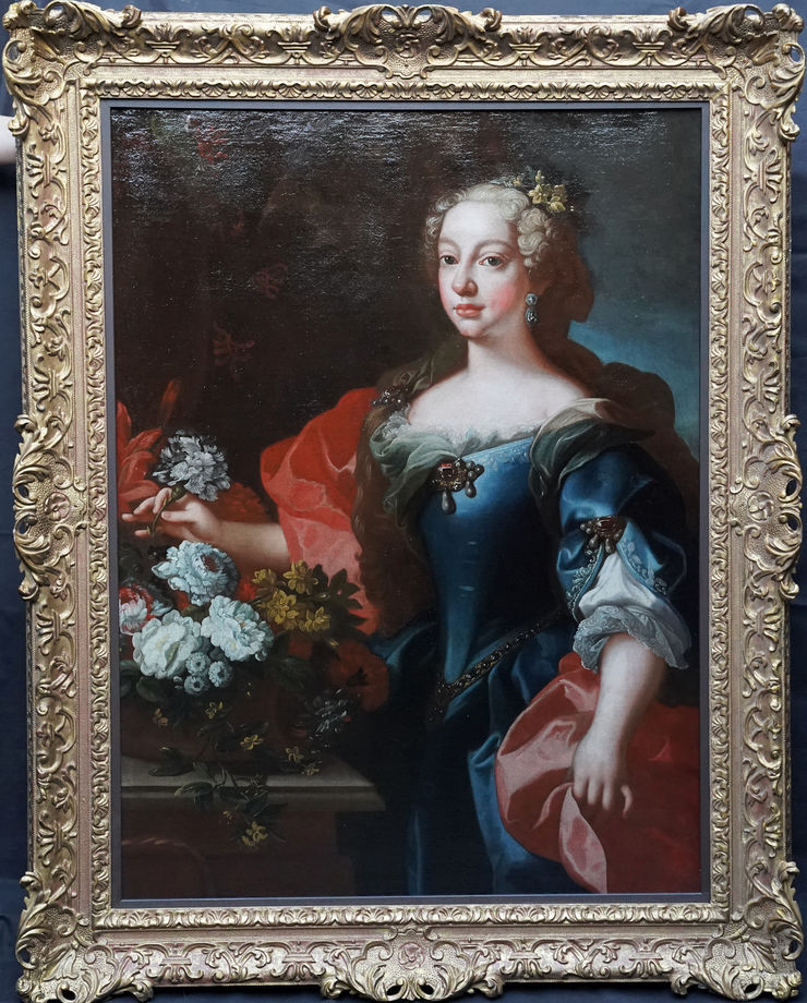 Italian Portrait of Queen of Portugal by Domenico Maria Sani  at Richard Taylor Fine Art