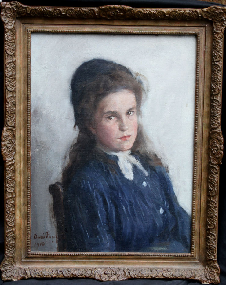 Scottish Portrait of a Girl by David Foggie at Richard Taylor Fine Art