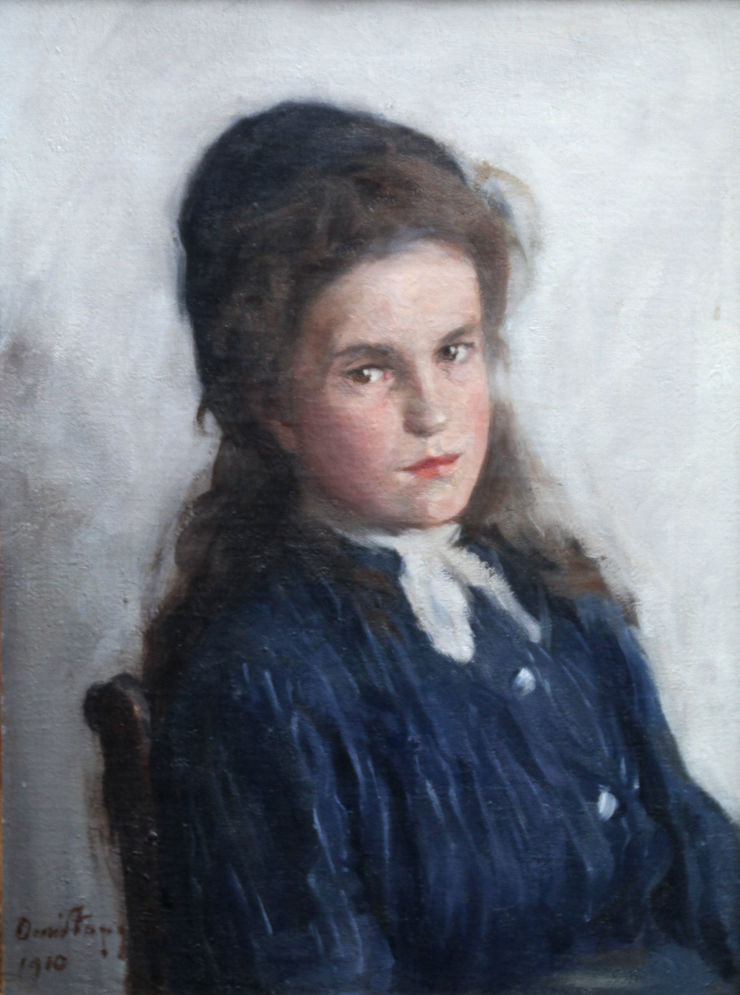Scottish Portrait of a Girl by David Foggie Richard Taylor Fine Art