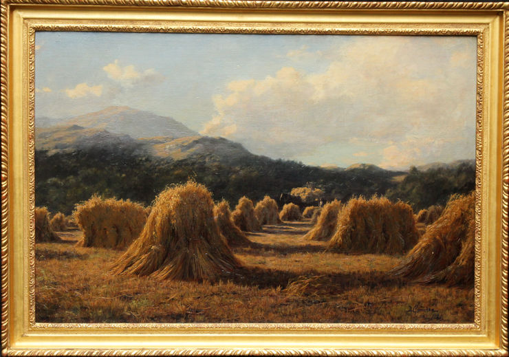 Brig O Turk Scottish Victorian Harvest by Duncan Cameron at Richard Taylor Fine Art